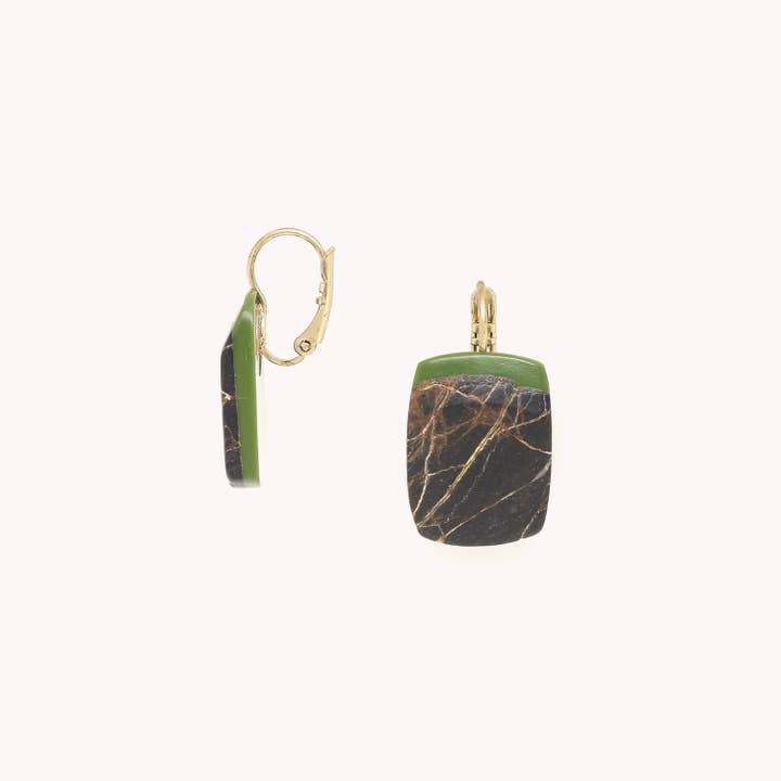 Nature Bijoux - Wholesale Dangle Earrings - KOMODO rectangular sleeper earrings2