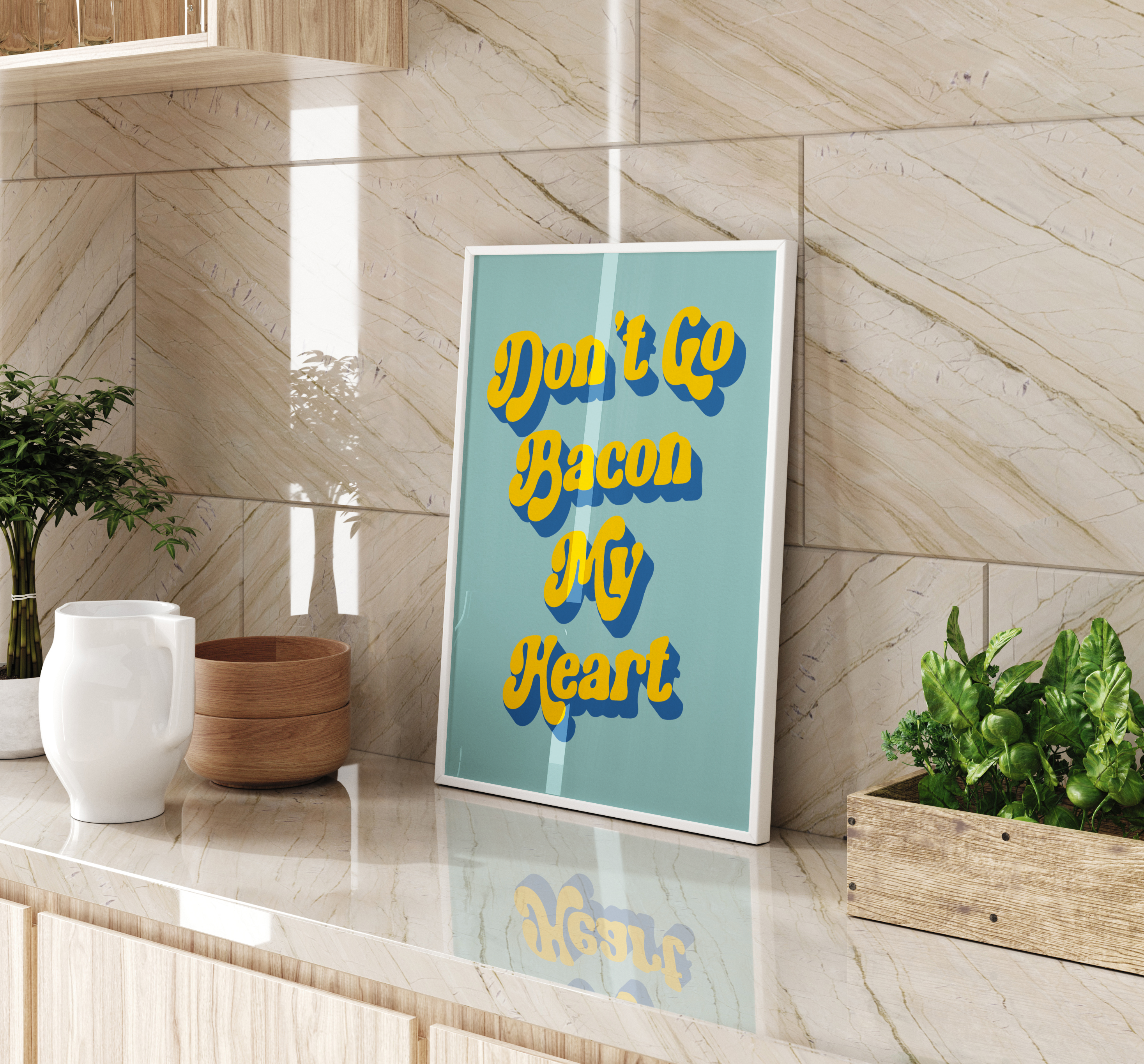 Alice Art Co – wholesale Art print – 'Don't Go Bacon My Heart' Print1