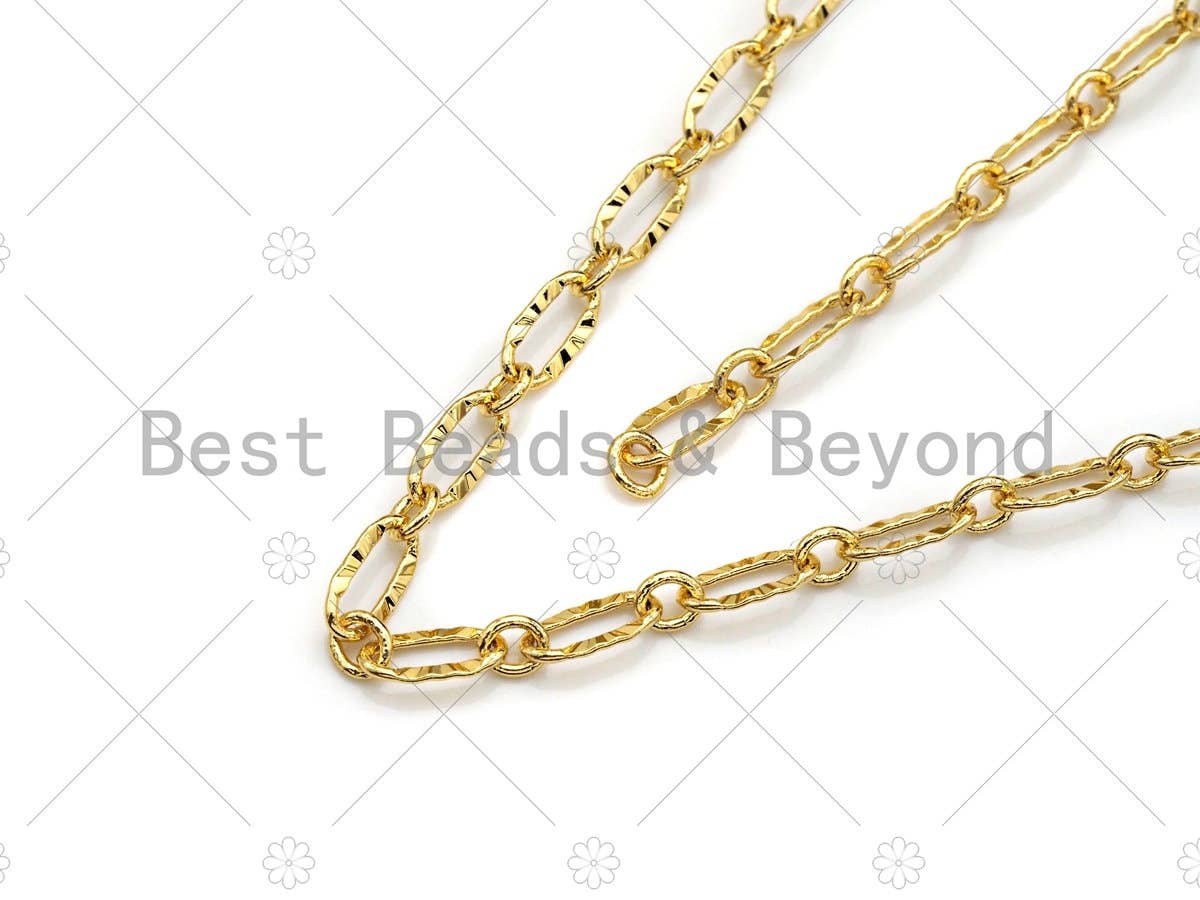 BestBeads&Beyond - Wholesale Link & Chain Necklace - 4mm Gold Flat Oval Linked Chain by Yard, Dainty  Delicate Oval Link Chain, Gold Plated Brass Chain, Wholesale Chain, sku#LK1242