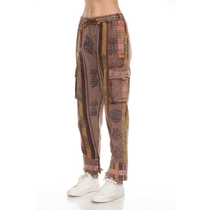 The Collection Royal / Royal Handicrafts - Wholesale Pants - Women's - Cotton Washed Boho Hippie Genie Pants