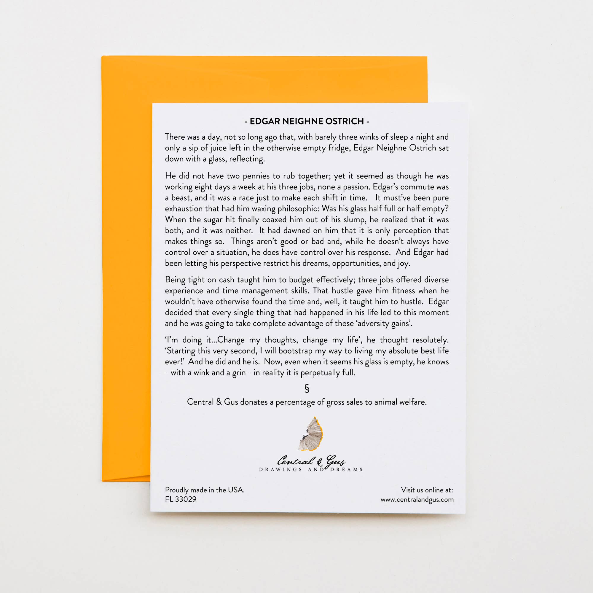 Central & Gus – Großhandel Grußkarten für den Alltag – Edgar Neighne Strauß-Notizkarte1