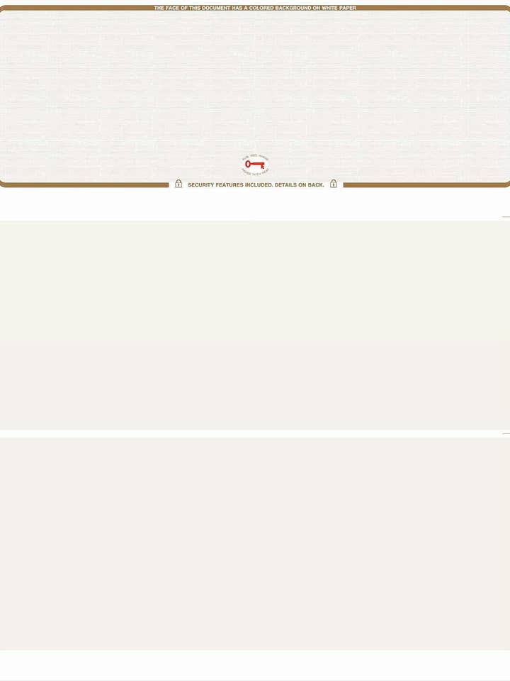 500 Blank Computer Check Stock - Check on Top - Linen Tan for wholesale by Broadway Computer Checks