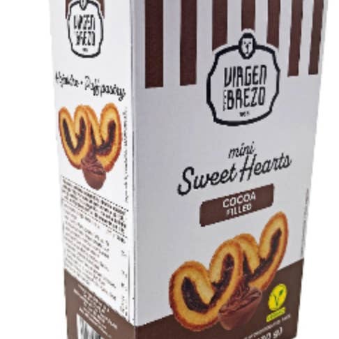 Alta Gama Foods - Wholesale Cookie - Virgen del Brezo - Spain - Mini Palms Cookies "Minipalmeritas" Cinnamon (Box) - 130 grams