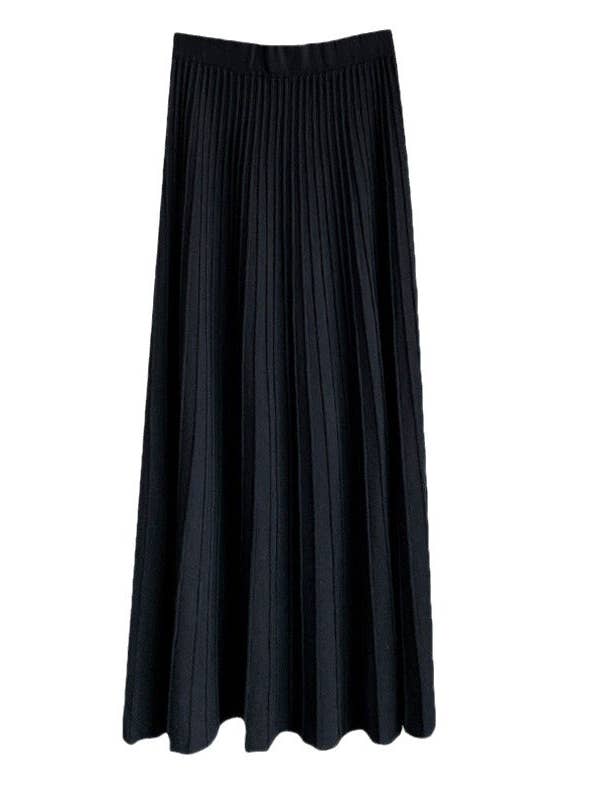 Marayn - Wholesale Skirt – Women’s - Chic ALine Knit Maxi Skirt AutumnWinter1