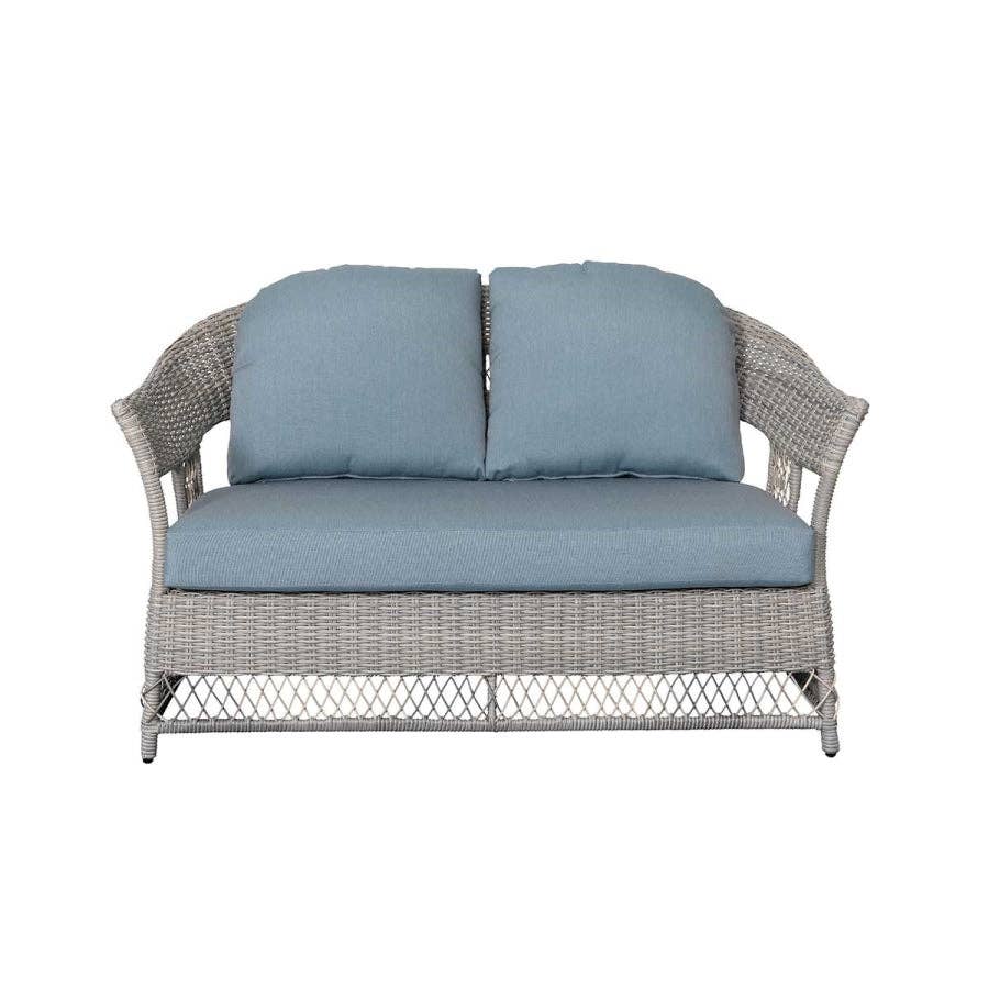 Light Blue Shell 4-Piece Wicker Sofa Set for wholesale on Faire13