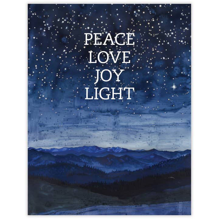 Waterknot - Wholesale Season's Greetings Card - Mountain Light Holiday Season's Greetings Card