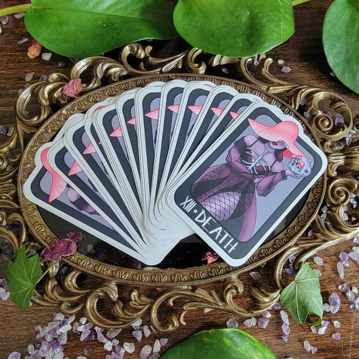 Death Tarot Sticker for wholesale by Moonflower Scythe