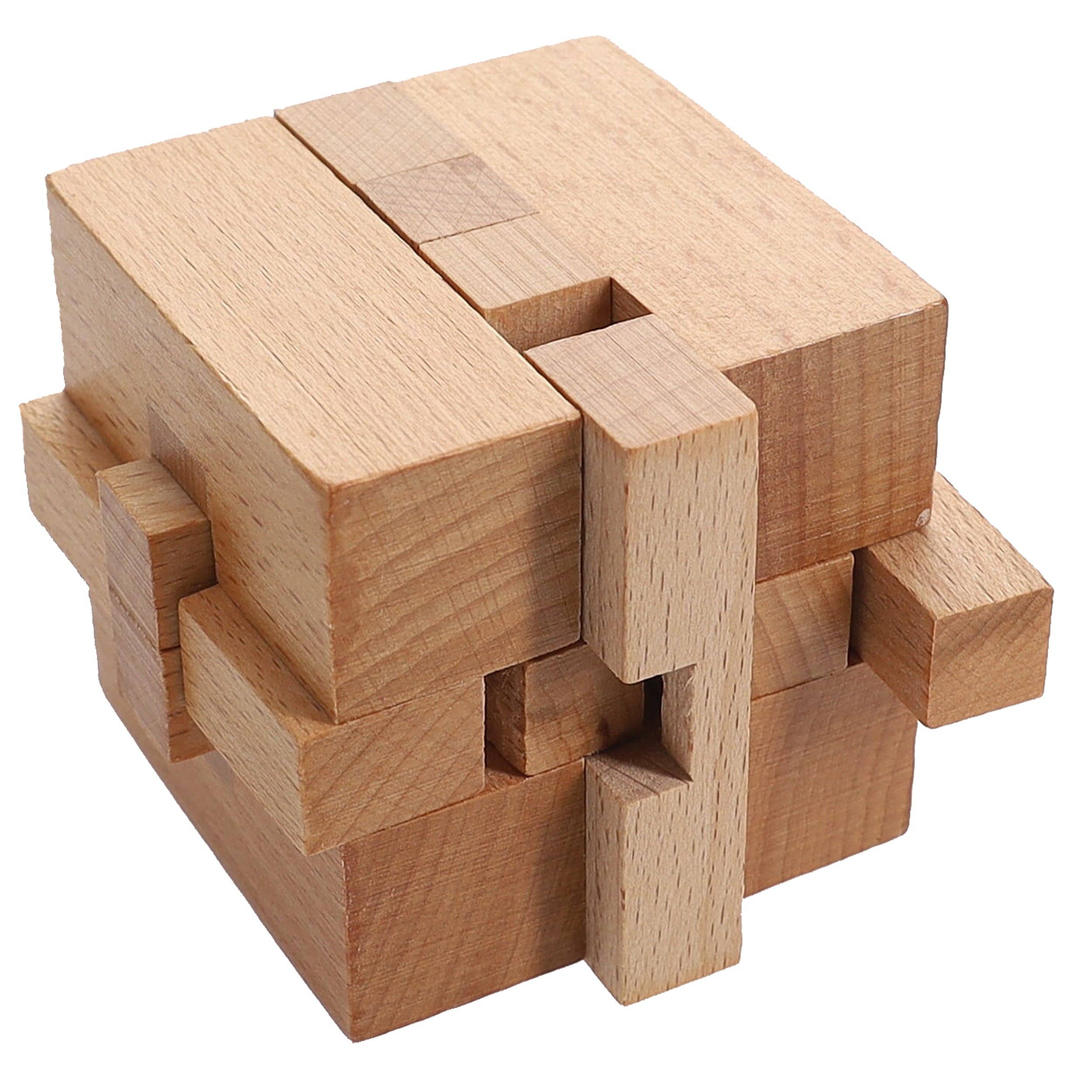 Wood Expressions - Wholesale Puzzle - Adult - Solid Wood 3D Cube Puzzle3