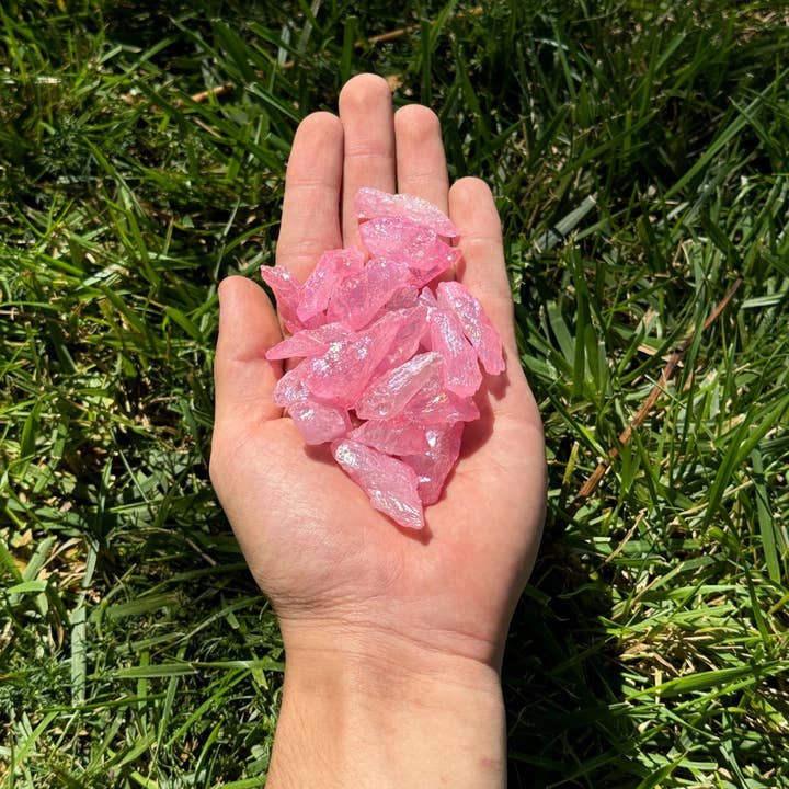 Earths Elements Wholesale - Wholesale Spiritual Stone/Crystal - Raw Crystal - Angel Aura Rose Quartz, 1lb1