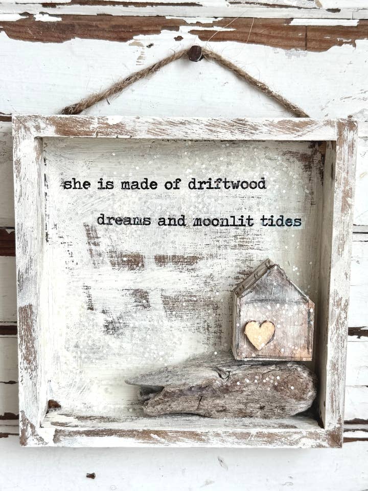Driftwood House Coastal Decor Shadowbox Driftwood Dreams for wholesale by UnfiniSHEd