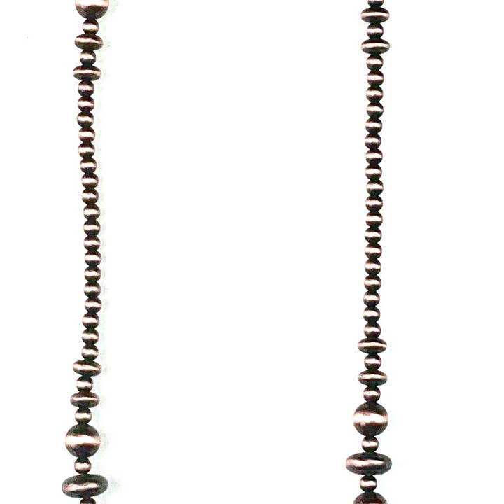 Lost & Found Trading - Wholesale Beaded/Pearl Necklace - NK-MIXED FAUX NAVAJO PEARL X-LONG - ANTIQUE COPPER0