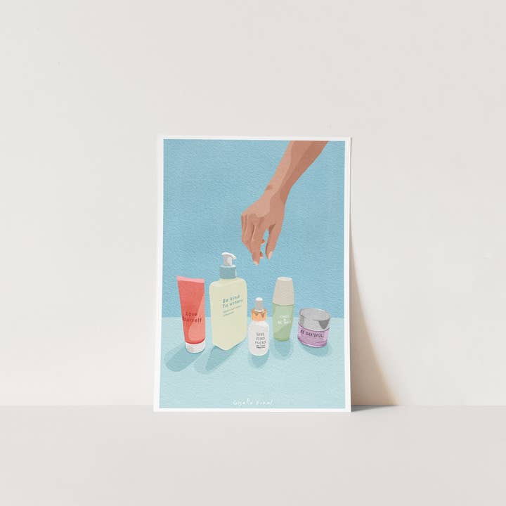 Giselle Dekel - Wholesale Art Print - Skin Care Routine