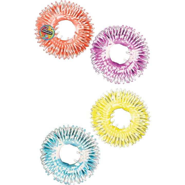 ET Products - Wholesale Link & Chain Bracelet - Pom Bracelet 24-Unit Display