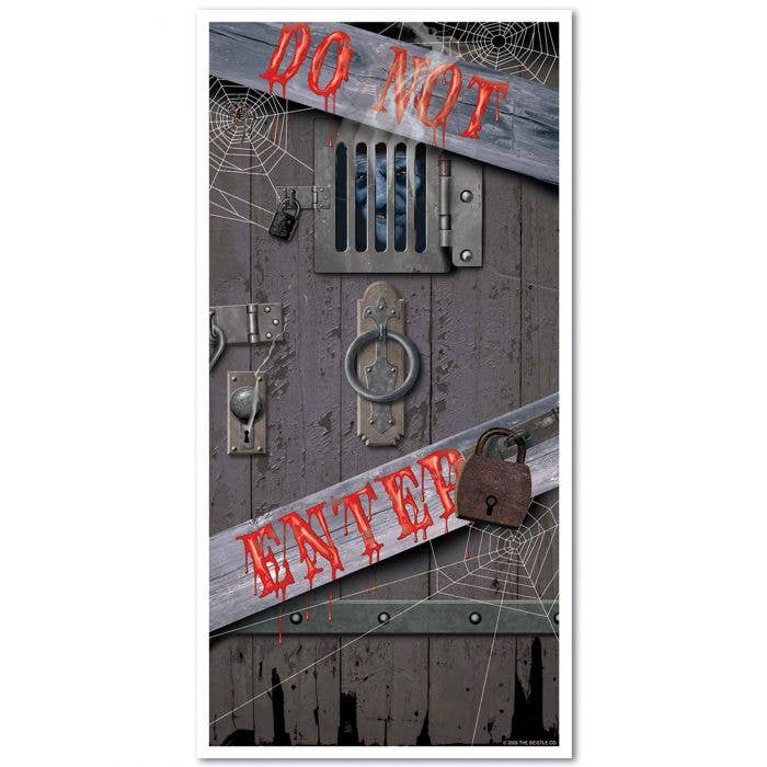 Caufield's Novelty - Wholesale Door Hanger - Haunted Halloween Door Cover