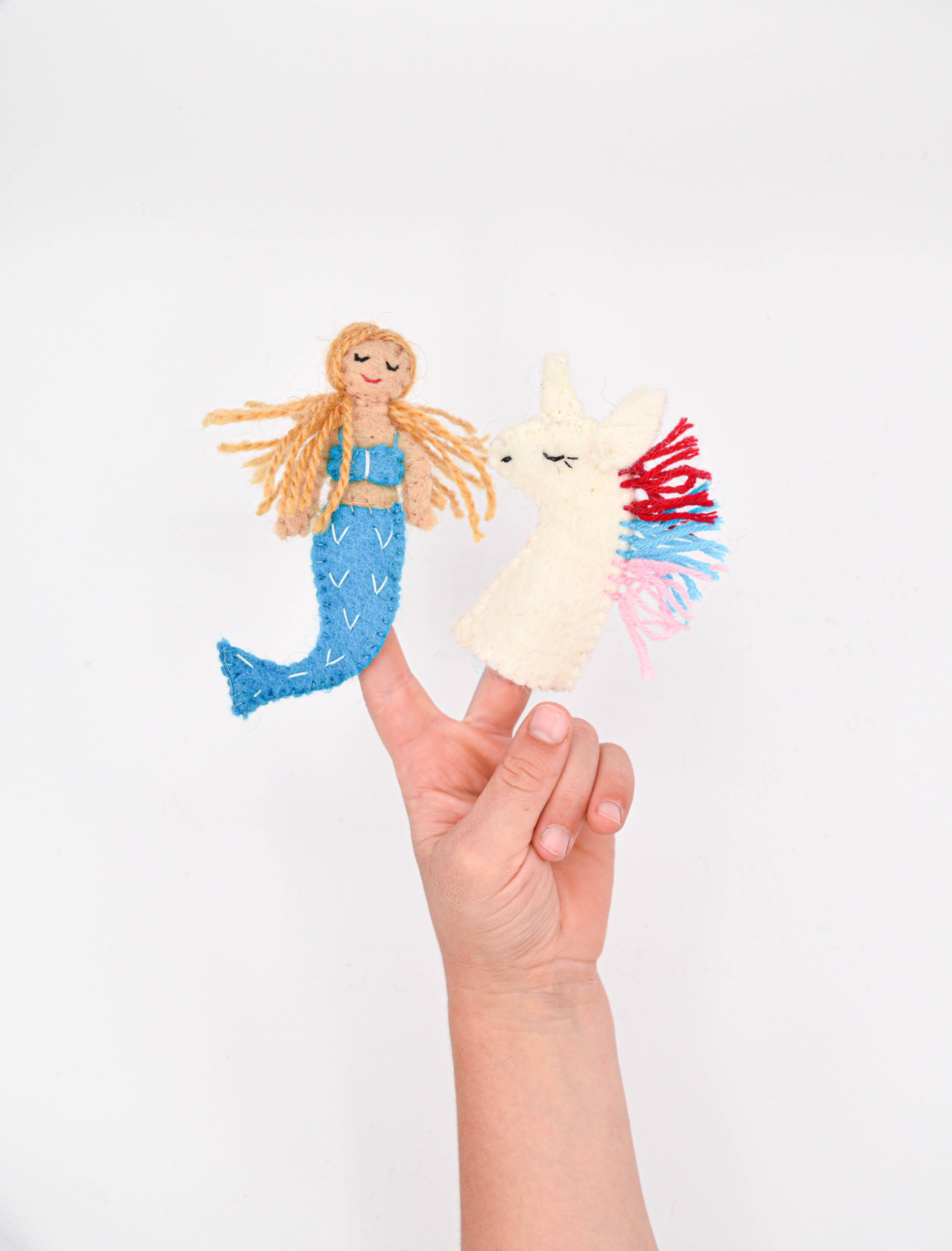 Nivas - Wholesale Finger Puppet - Kids & Baby - Finger Puppet - Mermaid and Unicorn Set2