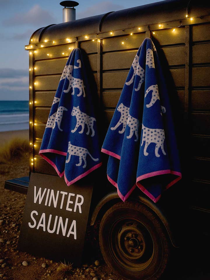 Schneeleoparden Bio-Baumwollhandtücher für den Großhandel von Anorak