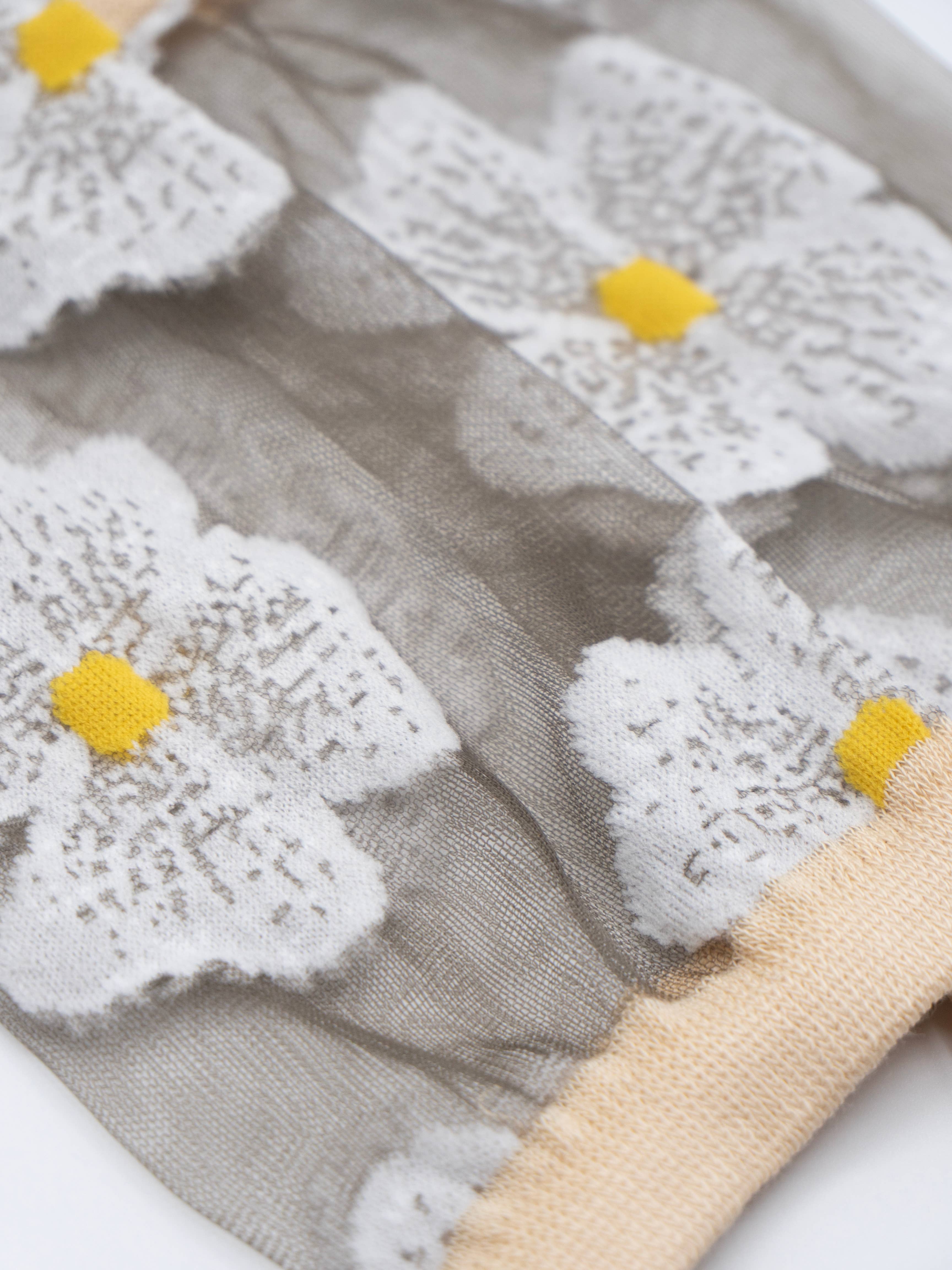 Atelier St Eustache – wholesale Strumpor - Dam – MURANO CREAM • Transparenta strumpor med blommönster, perfekta som present7