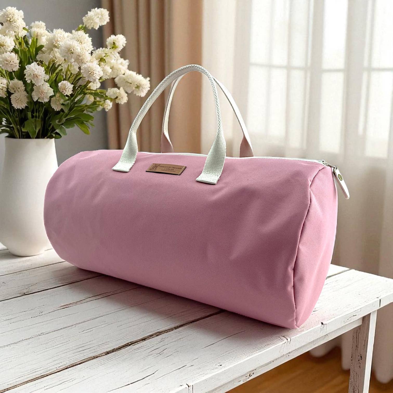 Emmanuel Création - Wholesale Weekender Bag - Women's - Duffle bag, "Brooklyn" powder pink0