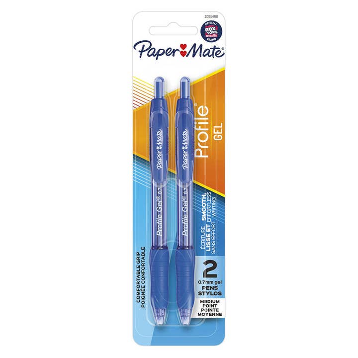 Everyday Supply Co - Wholesale Pen - Paper Mate Profile Gel Blue Pen, Retractable, 2pk, Case of 6