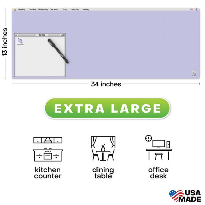 M.C. Squares - Wholesale Mousepad/Trackpad - M.C. Squares 3-in-1 Dry Erase Desk Mat, Mouse Pad & Retro Te3
