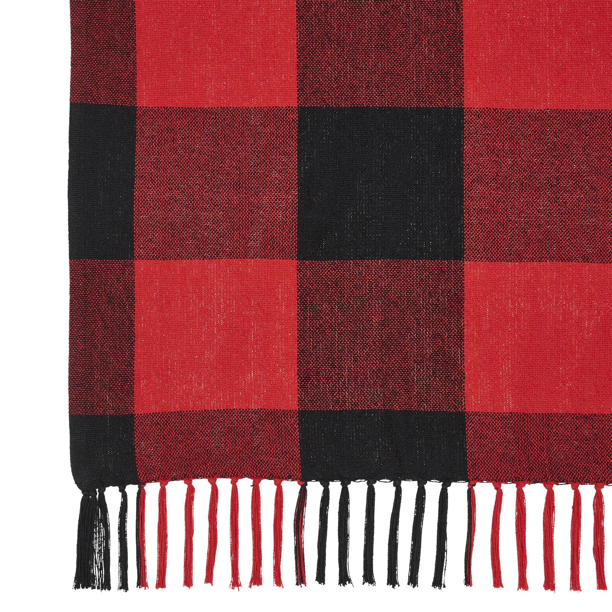 VHC Brands - Vente Plaids - Couvre-lit tissé Harper Red Black Buffalo Check 50 x 605