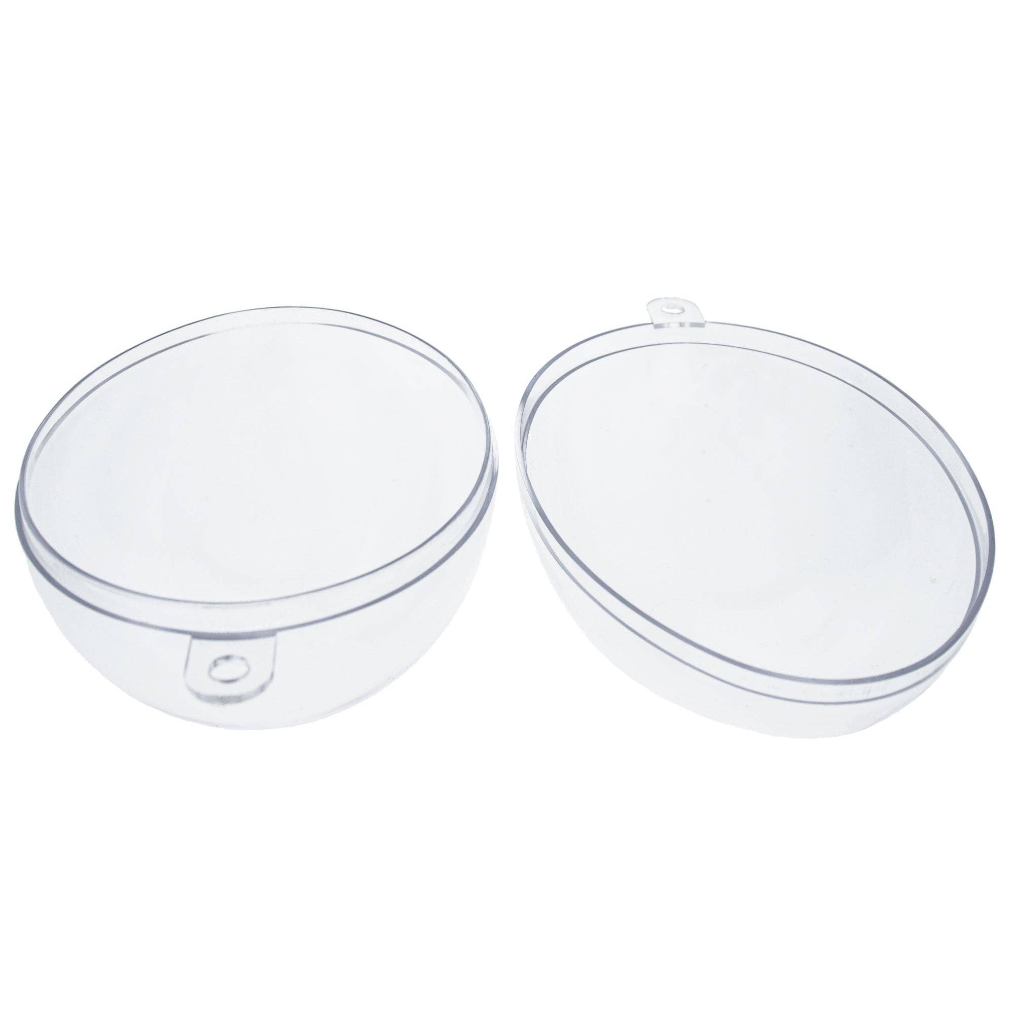 BestPysanky - Vendita all'ingrosso Statuette decorative - Set di 3 ornamenti a forma di uova in plastica trasparente da 4,35 pollici (100 mm)3