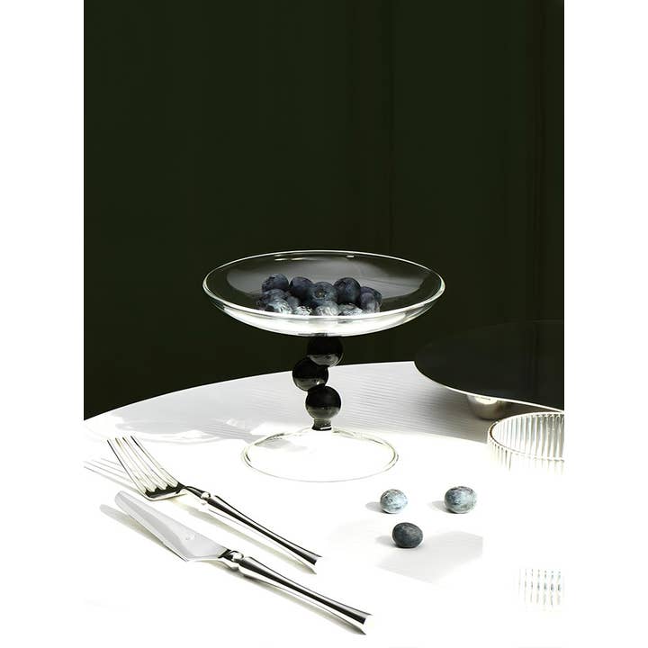 TUTU Home - Wholesale Decorative Tray - "Bulle" Black Glass Tray