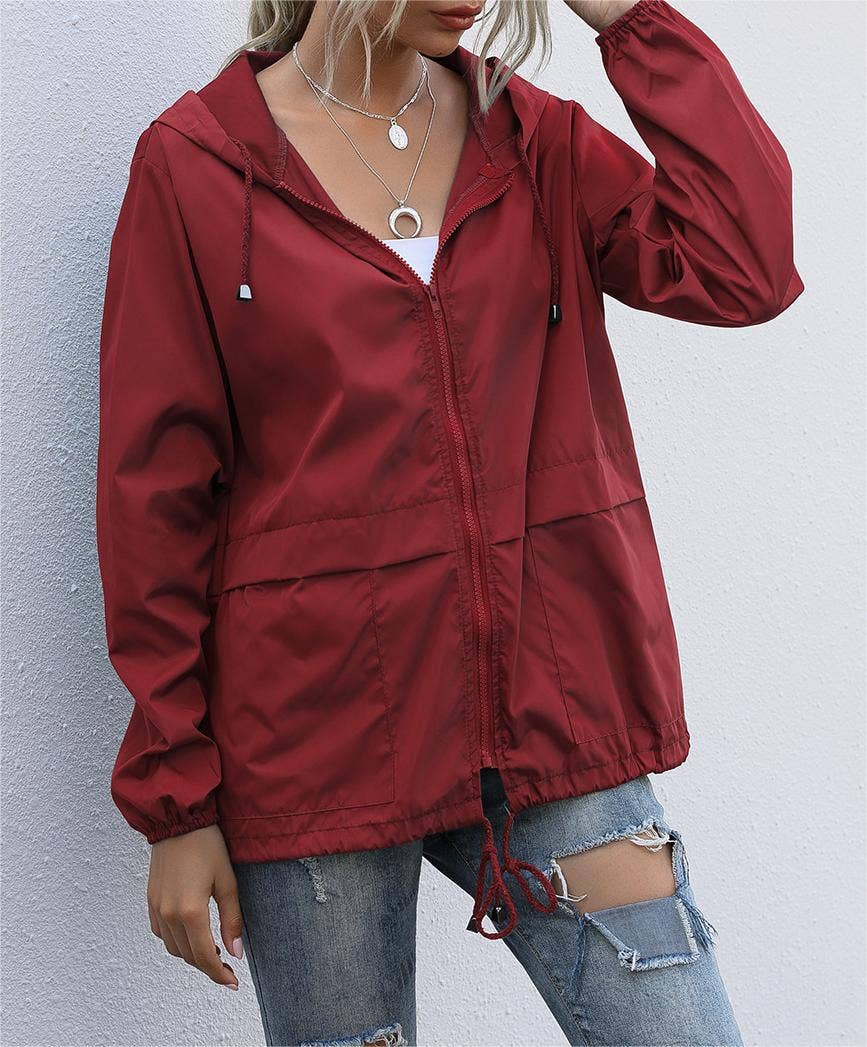 Rosa Clothing - Wholesale Jacket - Women's - Zip waterproof raincoat lightweight hoodie jacket5