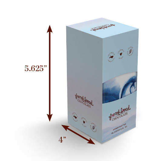 French Broad Chocolate - Wholesale Chocolate Bar - Dark Milk with Sea Salt Chocolate 53% - 28g3