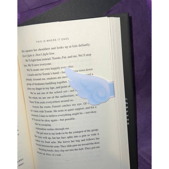 Angel Wing Magnetic Bookmark | Sakura Wings, Bookish for wholesale by ChaoticPossumDesigns