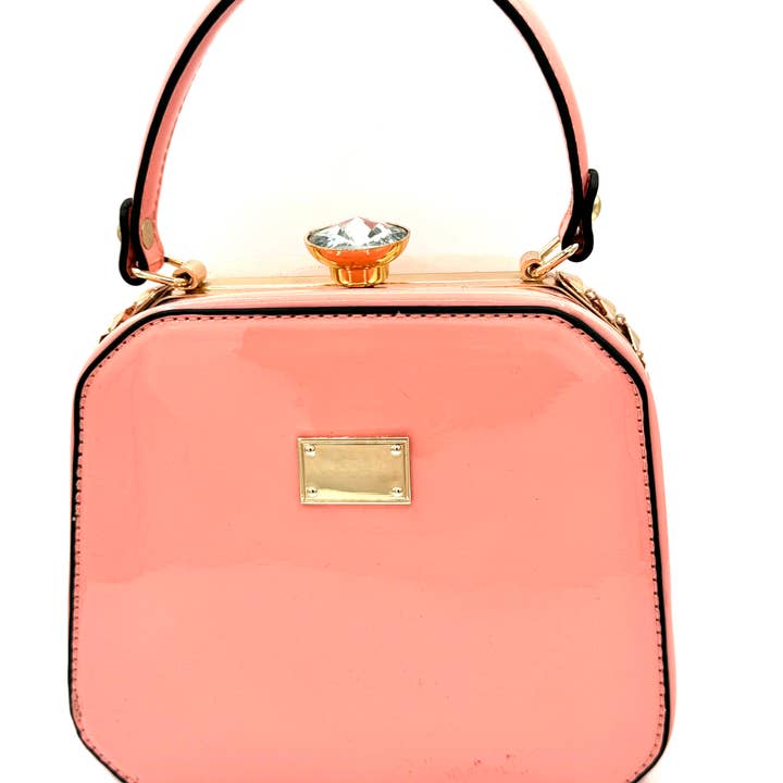 Borsa da sera in pelle verniciata M1145 per la vendita all'ingrosso da parte di M&M HANDBAGS, LLC.