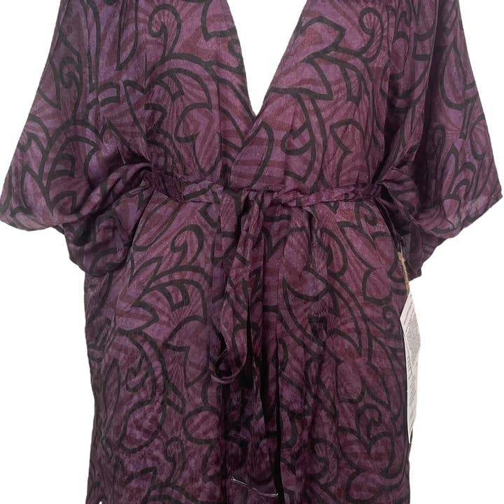 PRC8333 Avatar Pure Silk Kimono-Sleeved Jacket with Belt for wholesale by sariKNOTsari