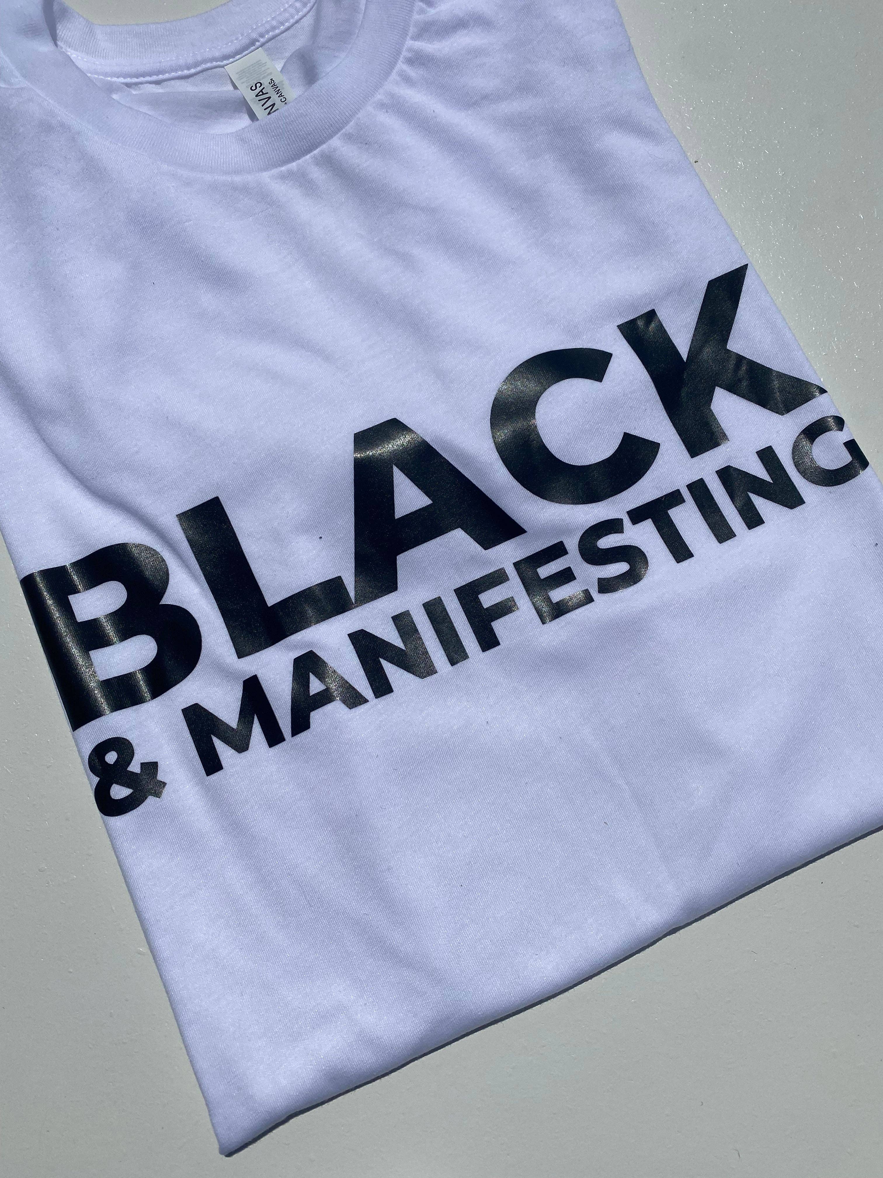 Ebony Notes Company - Wholesale Screen Printed T-Shirt - Unisex - Black & Manifesting Shirt6