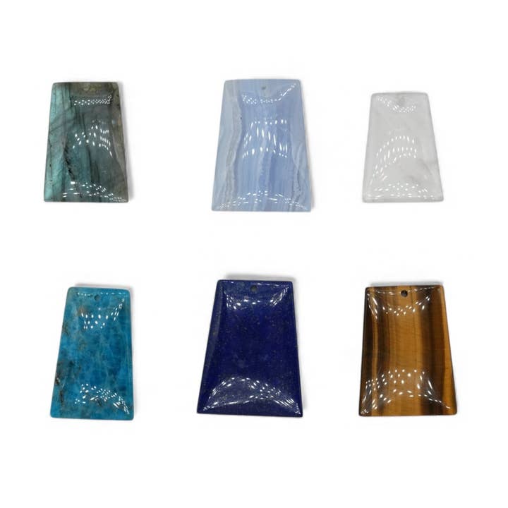 Pendant 20x30-28x38 mm (6 stones available) for wholesale by Foliesbijoux