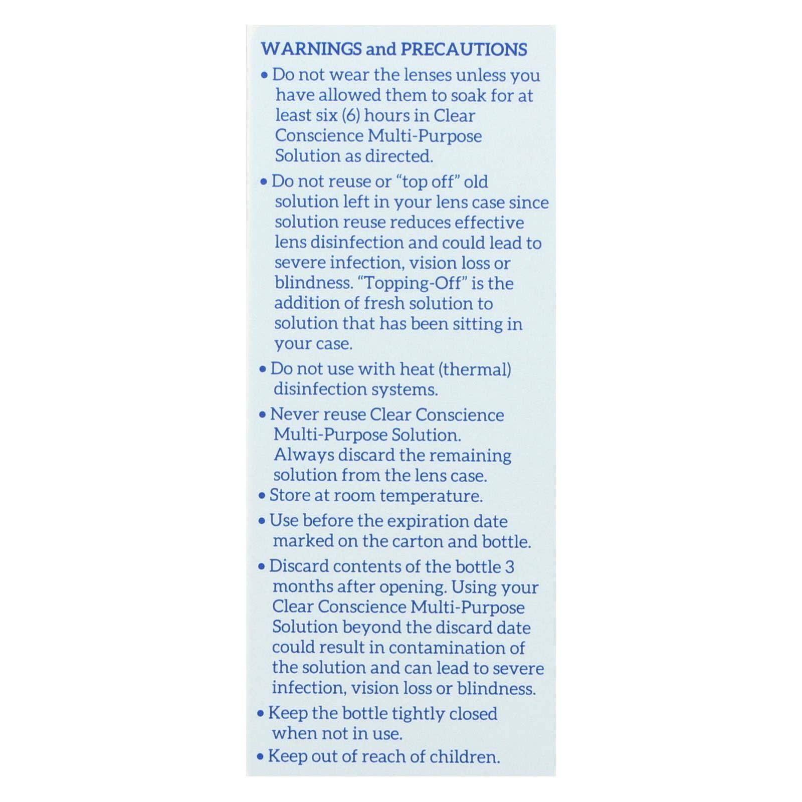 Everyday Supply Co - Wholesale Eye Cream/Gel - Clear Conscience Travel Contact Lens Solution - 3 Oz1