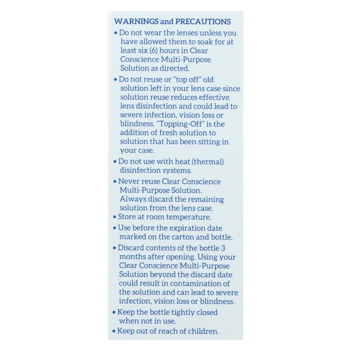 Everyday Supply Co - Wholesale Eye Cream/Gel - Clear Conscience Travel Contact Lens Solution - 3 Oz1