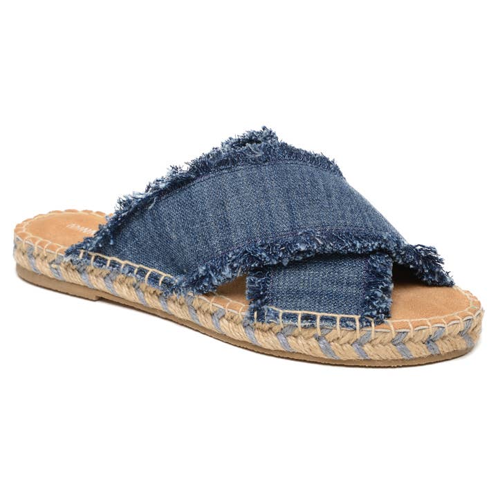 Sandale espadrille à enfiler pour femme en poivre pour la vente par Minnetonka