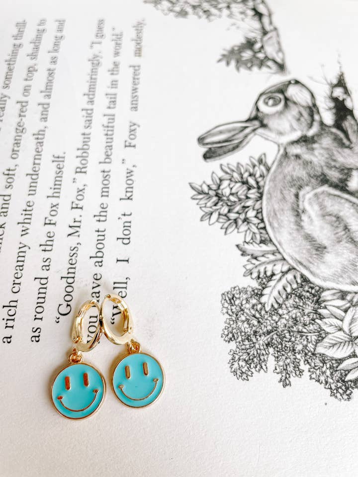 Smiley Face Dangle Earrings for wholesale by Sweet Home Nashville