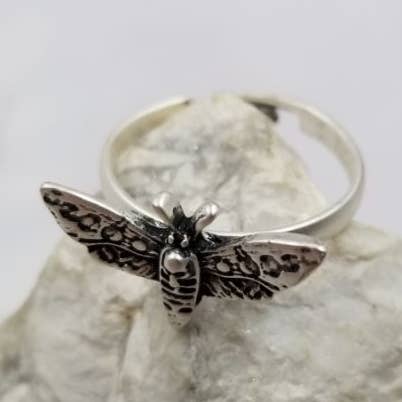 Halloween Deaths Head Moth Ring for wholesale by The Pretty Jewellery