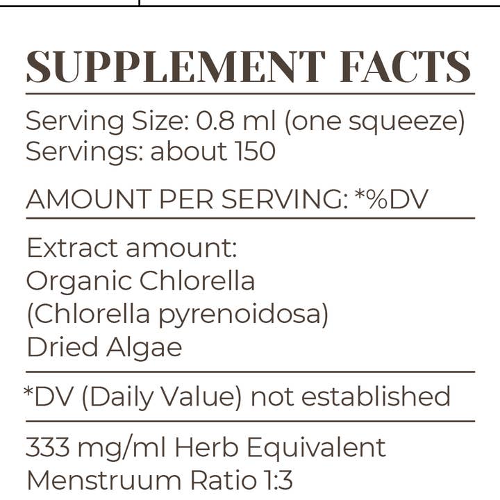 Garden Organics - Wholesale Tincture - Chlorella Tincture3
