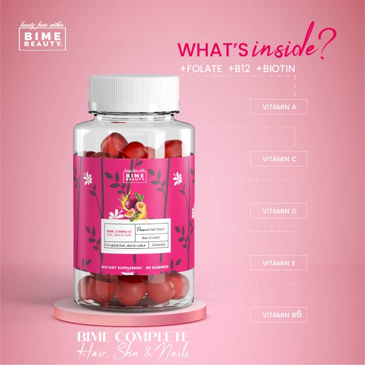 Bime Beauty - Wholesale Oral Supplement/Vitamin - Bime Complete Hair, Skin & Nail Gummies2