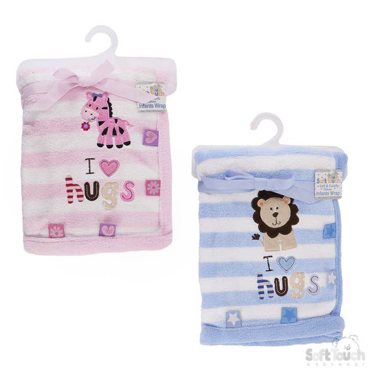 Mantas para bebés: con «Me encantan los abrazos» - FBP88 para venta al por mayor de Soft Touch