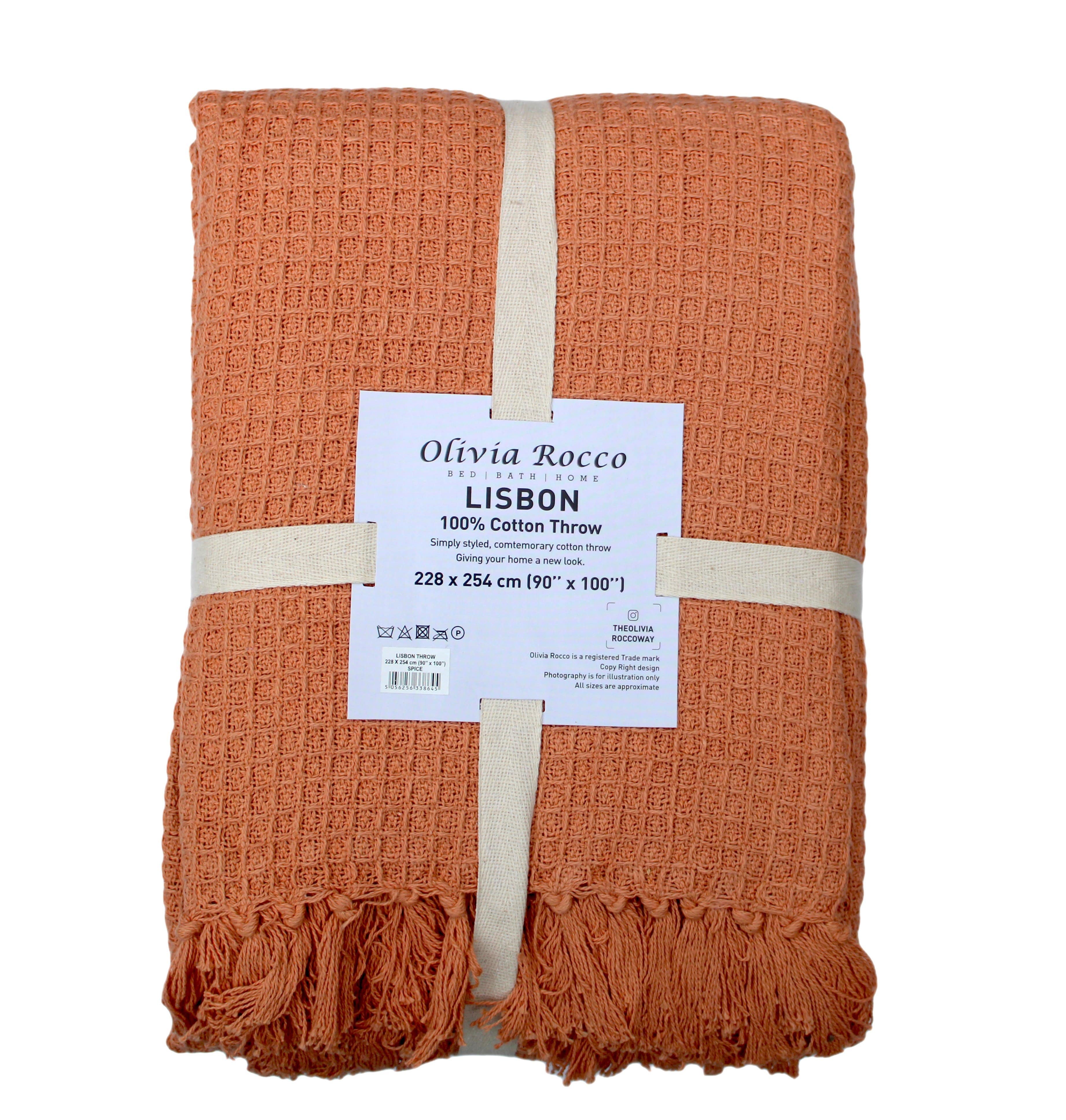 LOOMWORKS LTD – wholesale Throw blanket – Lisbon Pure Cotton Honeycomb Throw5