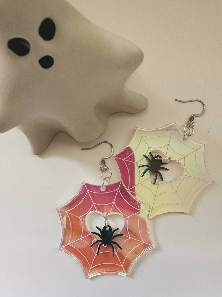 cordelia spiderweb earrings for wholesale by Gloria Faye