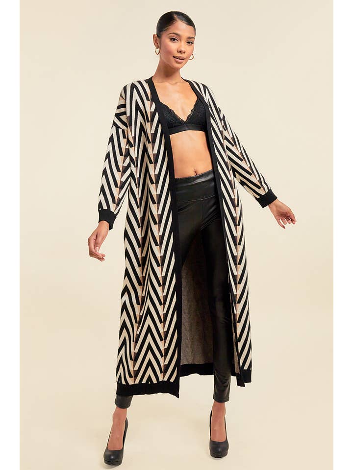 QMP Moda - Wholesale Cardigan - Women's - PLUS SIZE - KNIT/ LONG KNIT CARDIGAN WITH POCKETS