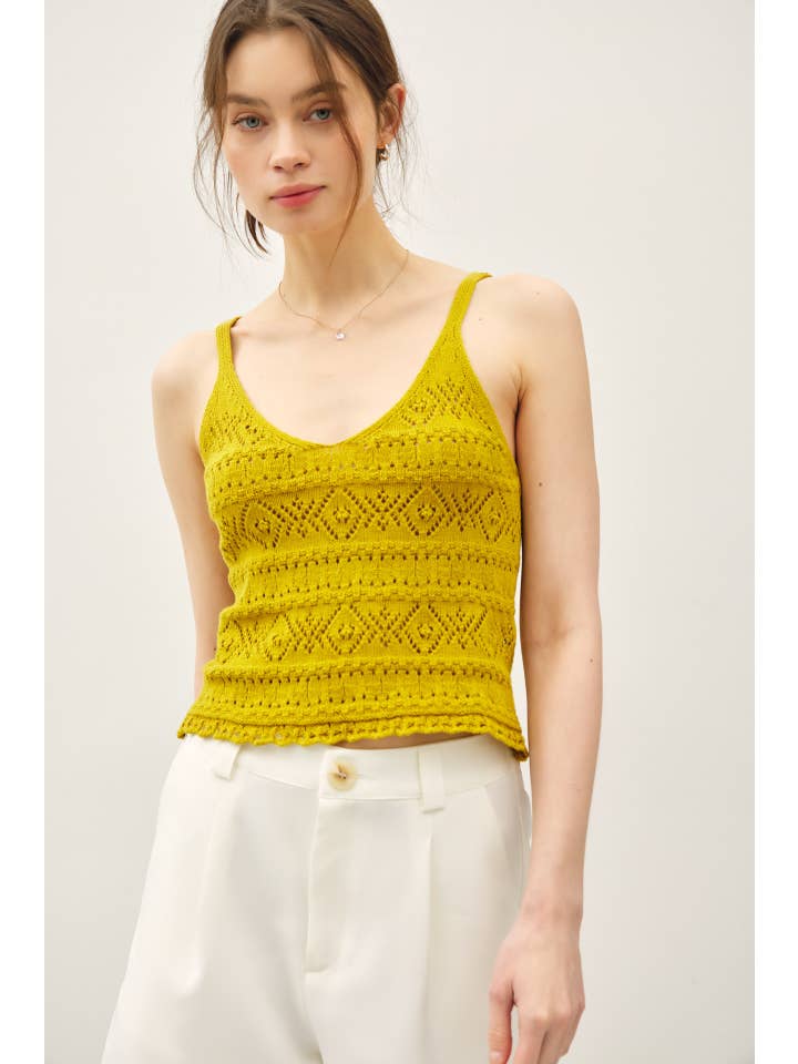 Be Cool - Wholesale Tank Top - Women's - CROCHET KNIT TANK