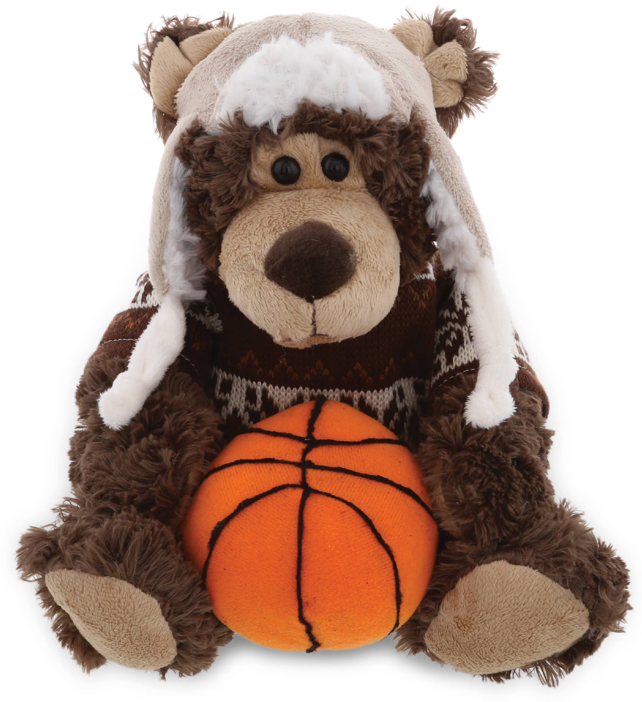 Cota Global - Venta al por mayor Peluche - Niños y bebés - Baloncesto de Oso Grizzly de Peluche Súper Suave con Ropa