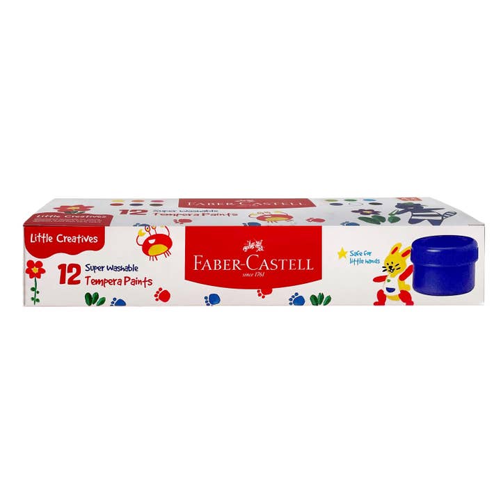Faber-Castell / Creativity for Kids - Wholesale Paint Set - Little Creatives Super Washable Tempera Paints Set of 12