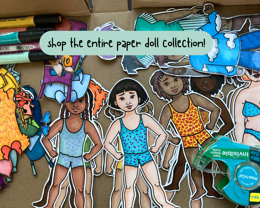 sophupshop - Wholesale DIY Craft Kit - Besties & Buddies Adults - paper doll kit7