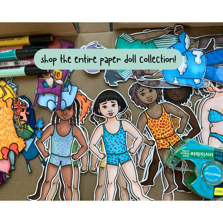 sophupshop - Wholesale DIY Craft Kit - Besties & Buddies Adults - paper doll kit7